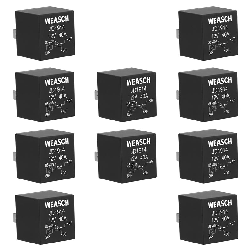 Weasch JD1914 Car Relay, 12V 40A, 5 Pin SPDT, Automotive Switches and Starters, Waterproof Relay for Boat Tractor Truck Motorcycle-1