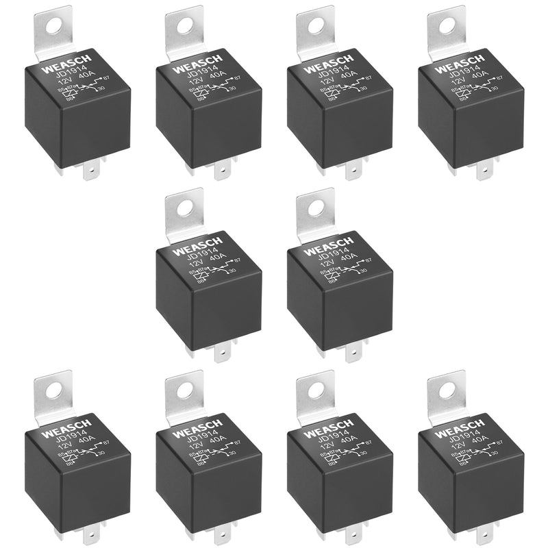 Weasch JD1914 Car Relay, 12V 40/30A, 5 Pin SPDT, Automotive Switches and Starters, Waterproof Relay for Boat Tractor Truck Motorcycle-1