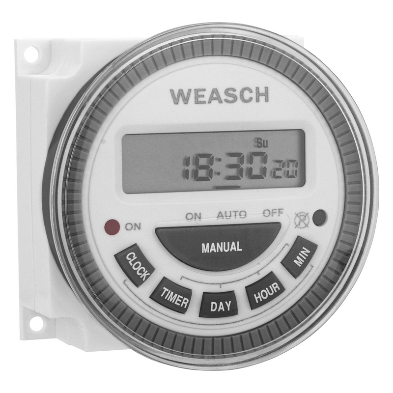 Weasch Timer Switch, CN304 16Amp 5Pins SPDT, Digital LCD Power Programmable Timer Time Relay Switch, Supports 17 Scheduled Times Daily or Weekly-1