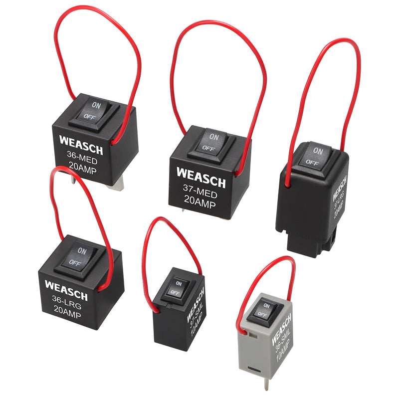 Weasch 9038A Relay Bypass Switch Kit, Amp Loop Fuel Pump Bypass Kit, Relay Tester Pack of 6-1