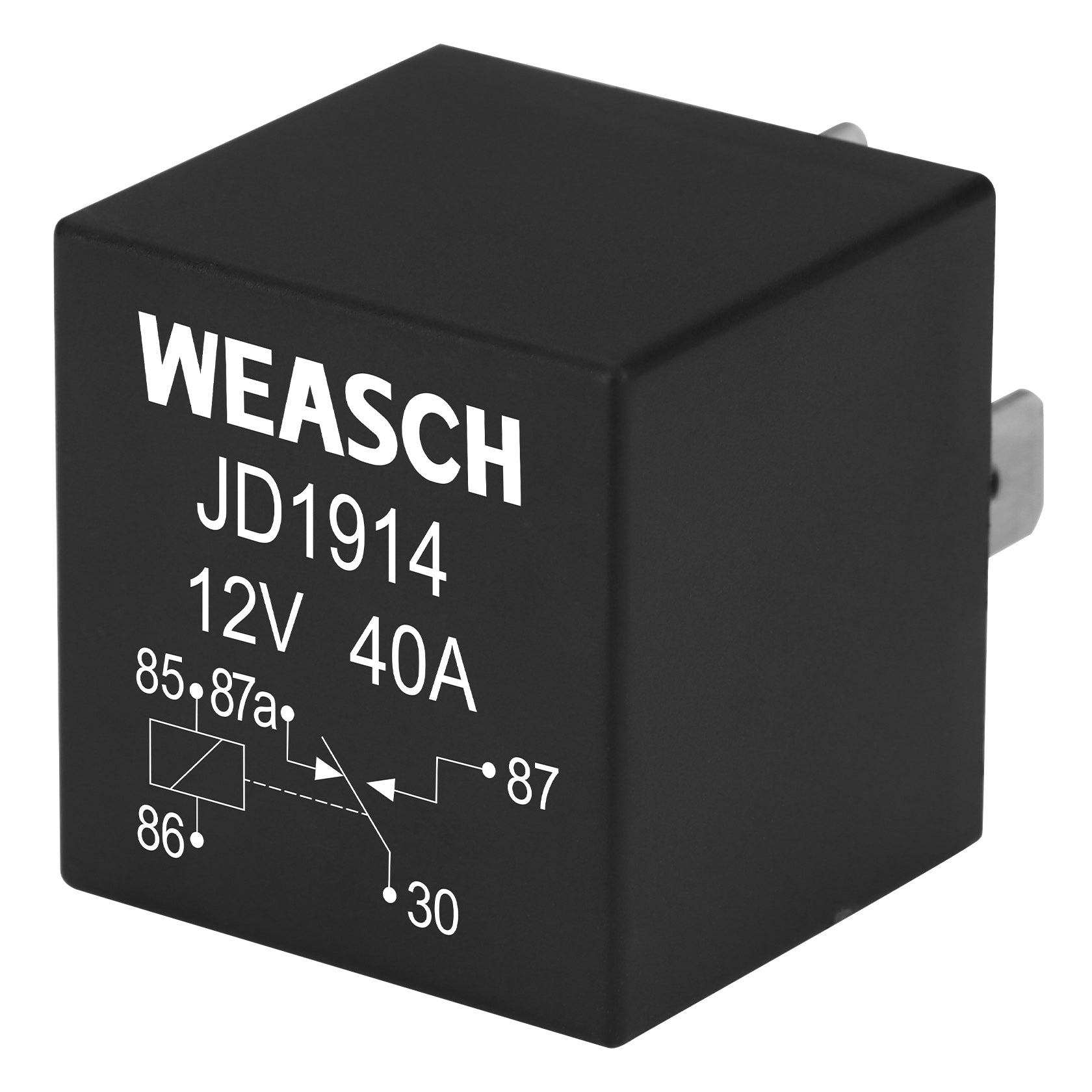 Weasch JD1914 Car Relay, 12V 40A, 5 Pin SPDT, Automotive Switches and Starters, Waterproof Relay for Boat Tractor Truck Motorcycle