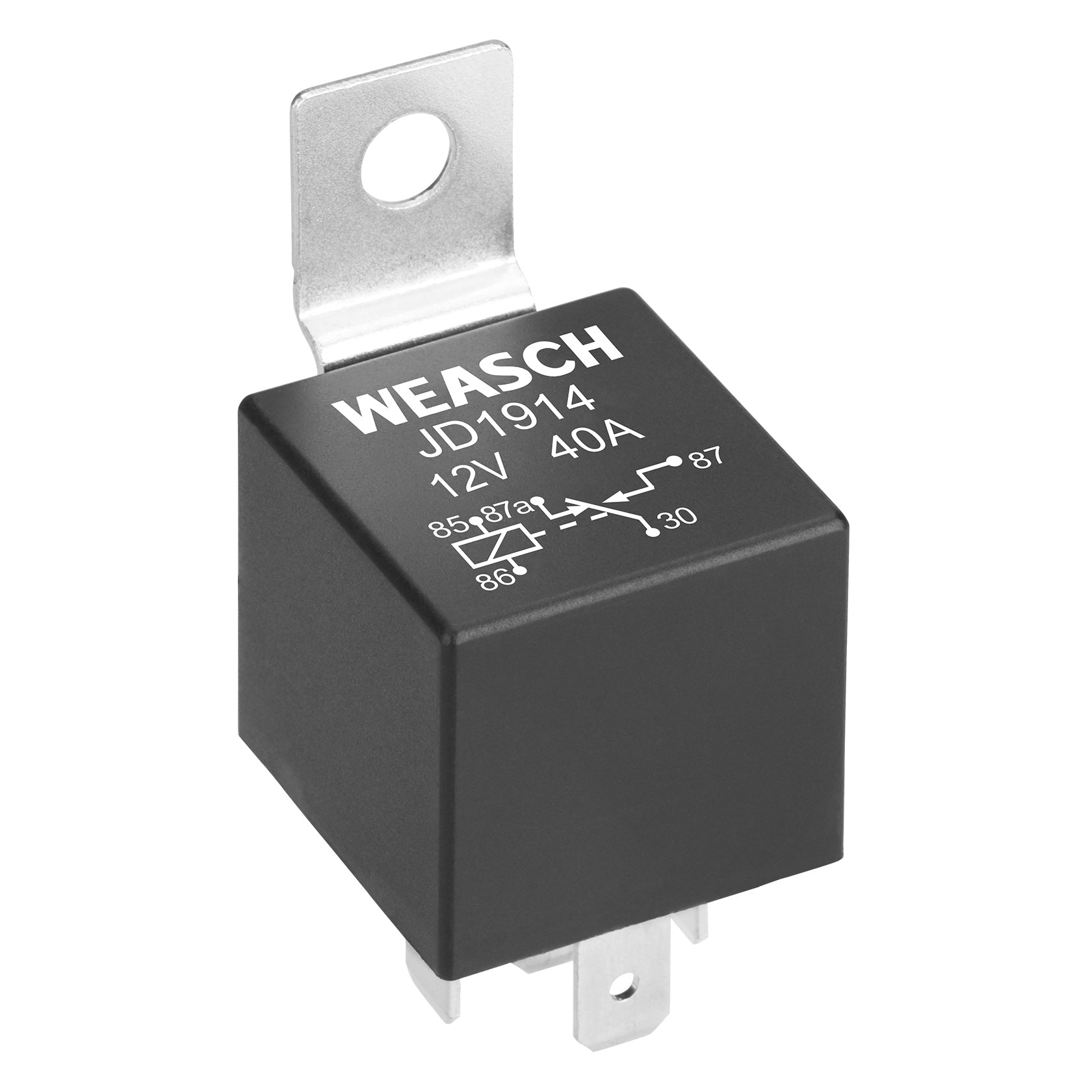 Weasch JD1914 Car Relay, 12V 40/30A, 5 Pin SPDT, Automotive Switches and Starters, Waterproof Relay for Boat Tractor Truck Motorcycle