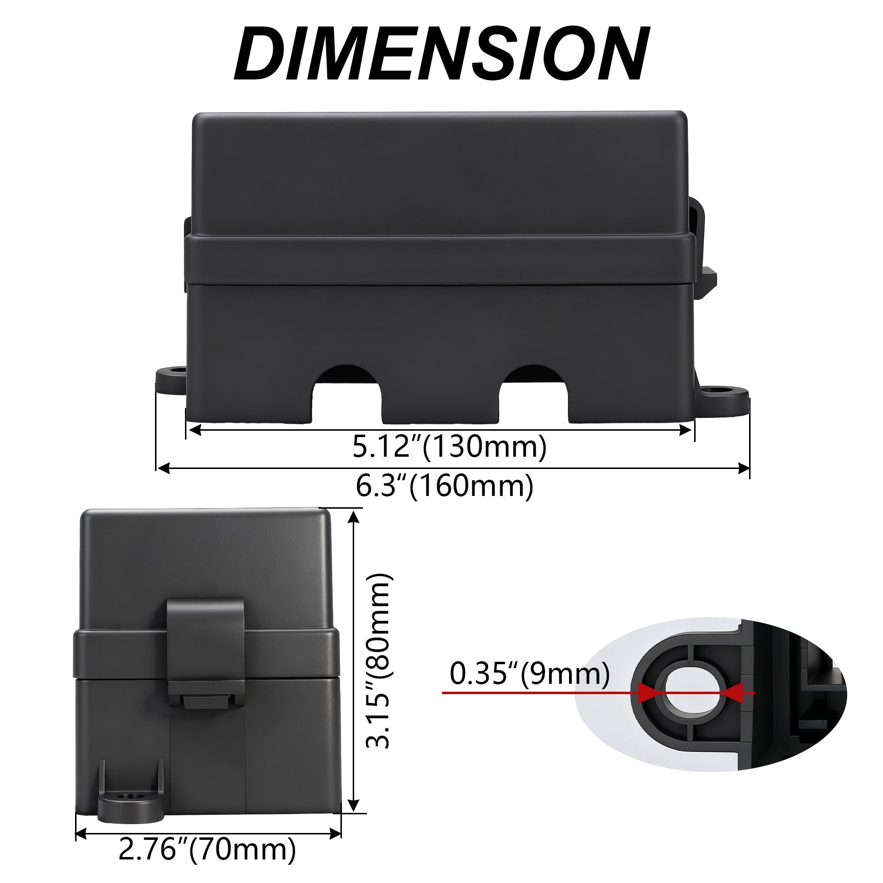 Weasch 12V 12 Way Fuse Relay Box, 4 Relays and 12 ATC/ATO Blade Fuses Slots, Compatible with 4-Pin 5-Pin 40Amp Relay, for Cars Truck Marine Boat Jeep-3