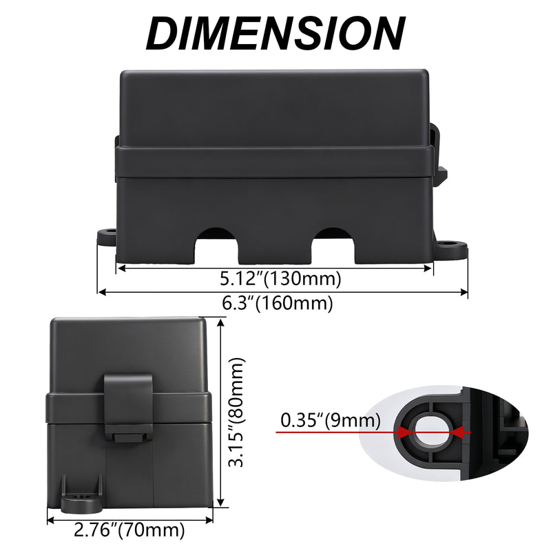 Weasch 12V 12 Way Fuse Relay Box, 4 Relays and 12 ATC/ATO Blade Fuses Slots, Compatible with 4-Pin 5-Pin 40Amp Relay, for Cars Truck Marine Boat Jeep-3