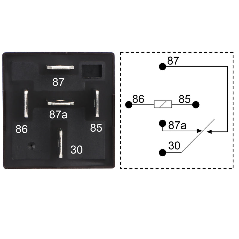 Weasch JD1914 Car Relay, 12V 40A, 5 Pin SPDT, Automotive Switches and Starters, Waterproof Relay for Boat Tractor Truck Motorcycle-4