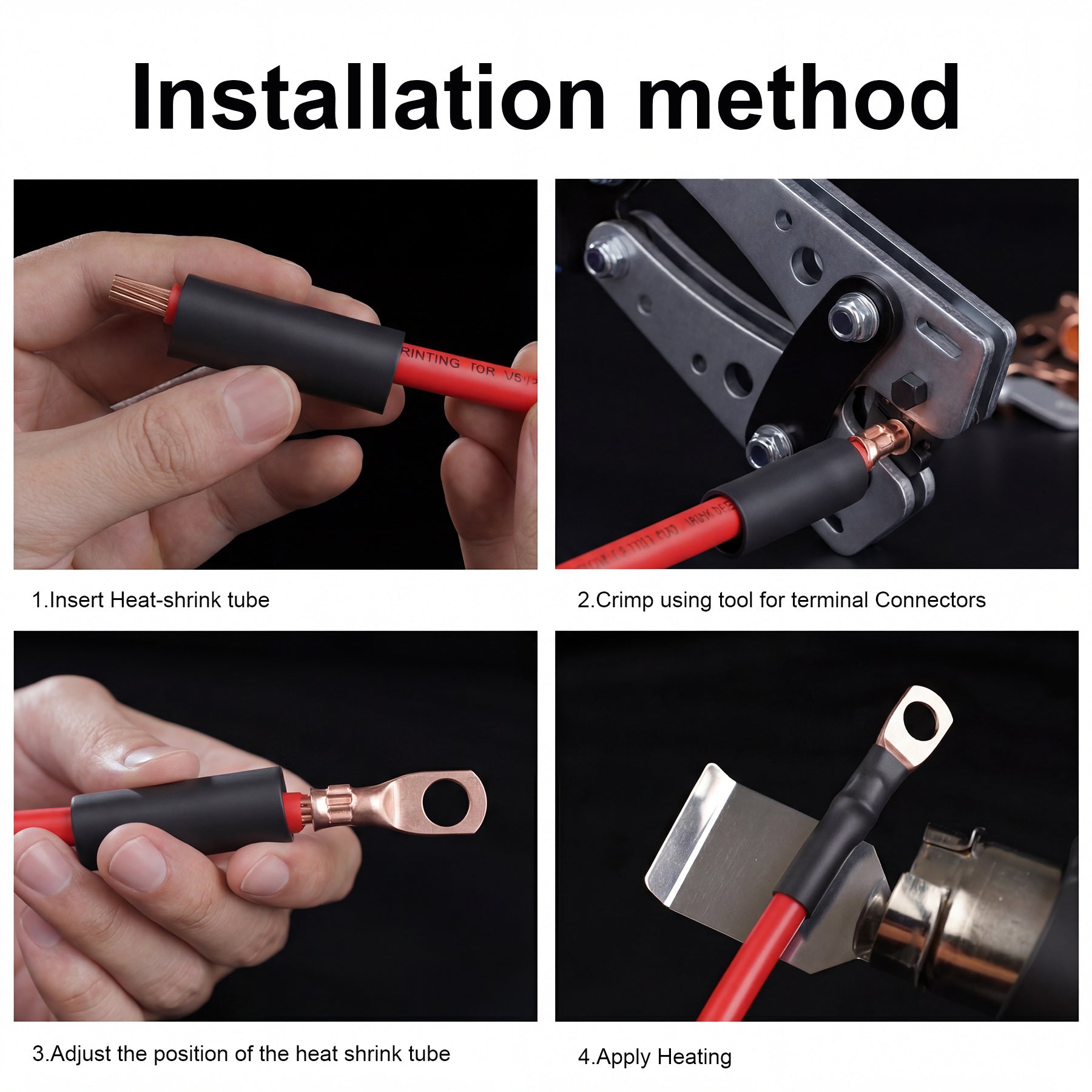 Weasch 10pcs Battery Lugs, Heavy Duty Wire Lugs, Ring Terminals, Battery Cable Ends-2