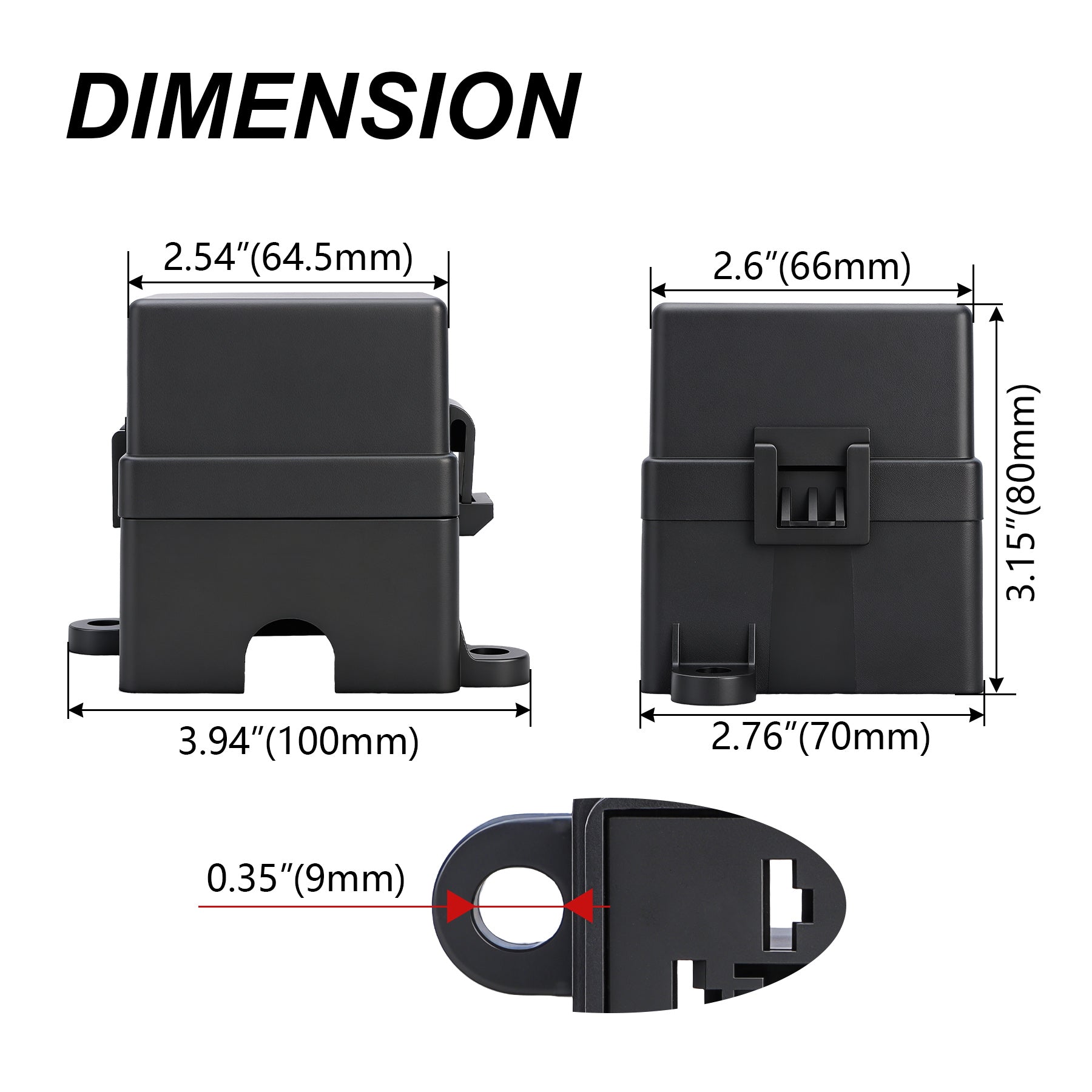 Weasch 12V 3 Way Fuse Relay Weasch Box, 3x4-Pin 80Amp Relays and 3 ATC/ATO Blade Fuses, for Cars Truck Jeep-3