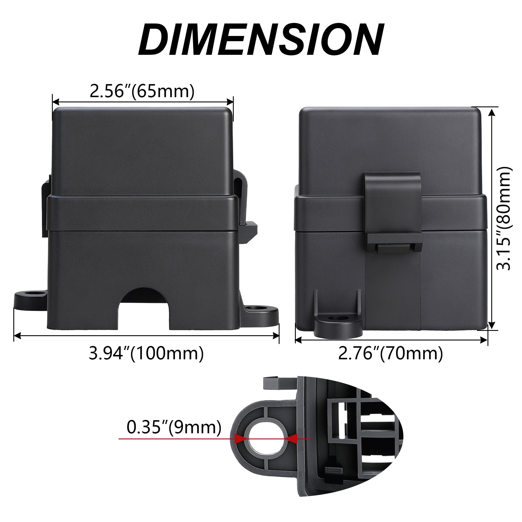 Weasch 12V 6 Way Fuse Relay Box, 2 Relays and 12 ATC/ATO Blade Fuses Slots, Compatible with 4-Pin 5-Pin 40Amp Relay, for Cars Truck Marine Boat Jeep-5