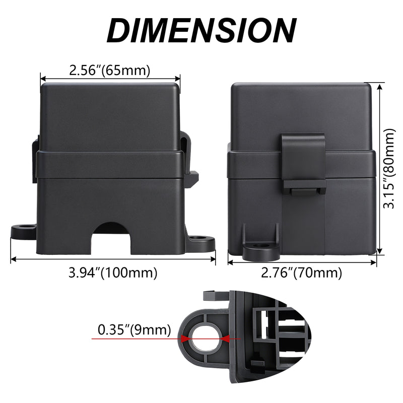 Weasch 12V 6 Way Fuse Relay Box, 2 Relays and 12 ATC/ATO Blade Fuses Slots, Compatible with 4-Pin 5-Pin 40Amp Relay, for Cars Truck Marine Boat Jeep-5