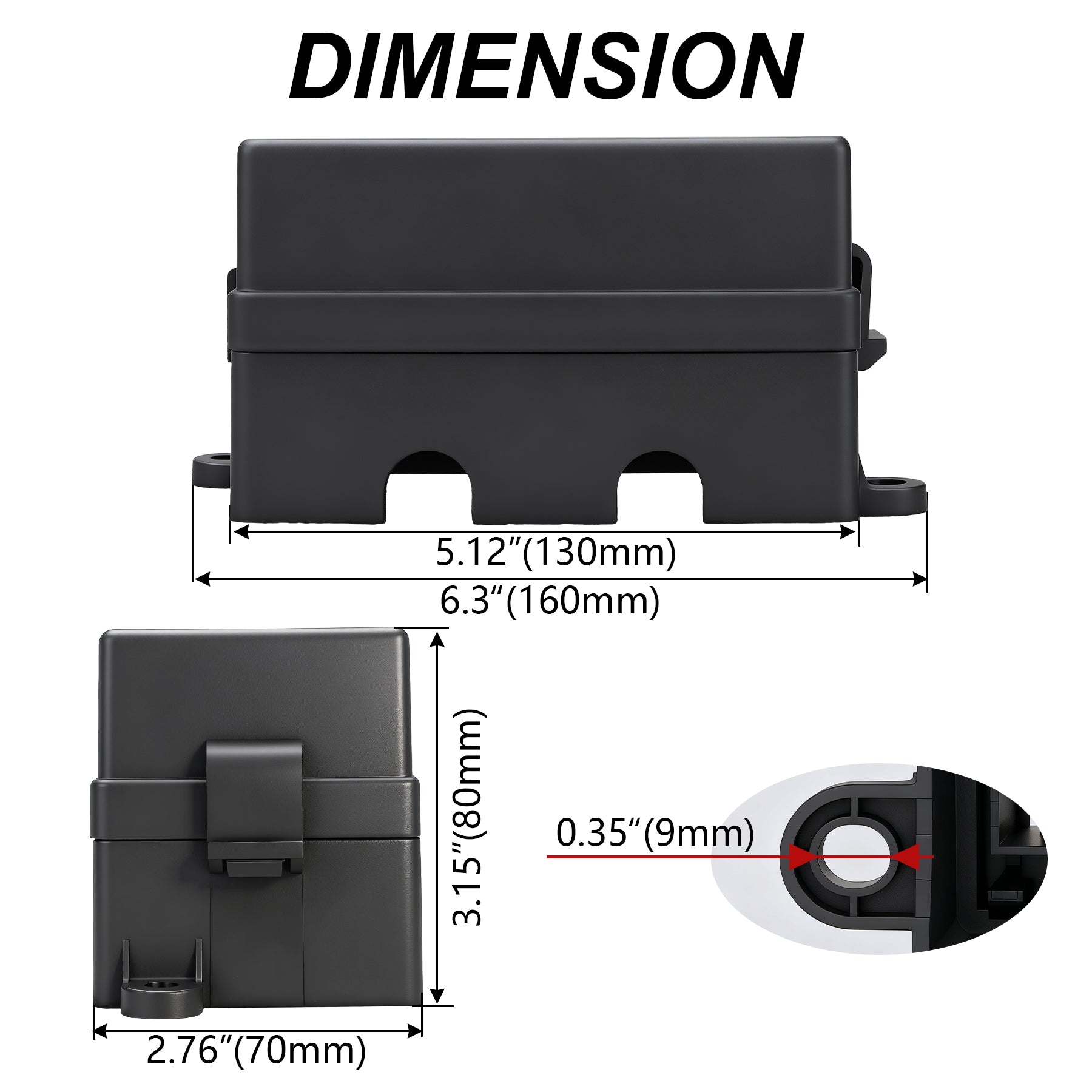 Weasch 12V 6 Way Fuse Relay Weasch Box, 6x4-Pin 80Amp Relays and 6 ATC/ATO Blade Fuses, for Cars Truck Jeep-3