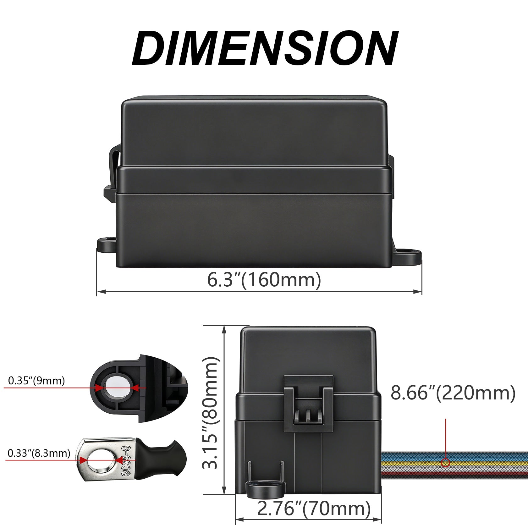 Weasch 12V 80Amp Relay Box, 12 Way Pre-Wired Relay Box, 4 Relays and 12 Slot ATC/ATO Blade Fuses, Universal Relay Panel, for Automotive Car Truck Jeep-5
