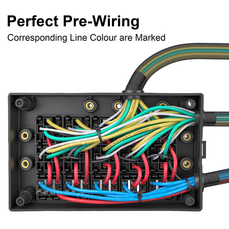 Weasch 12V Relay Box 15 Way Fuse Relay Box, with Pre-Wired, 10 Relays and 15 ATC/ATO Blade Fuses, 5 Pin Relay Block and Kit, for Automotive Car Marine Truck Boat-4