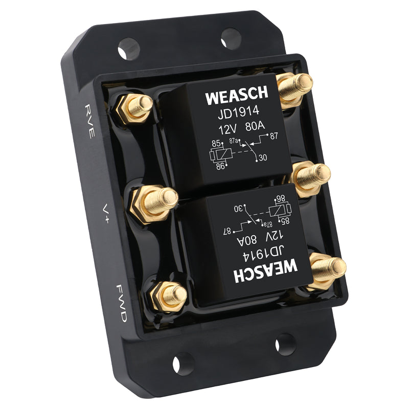 Weasch 12V Forward and Reverse Relay Module, Six Terminal, Replaces 5541100 ATP0110,for Tarp Systems, Winch Motor, Hoists, Snow Plow, Winches-1