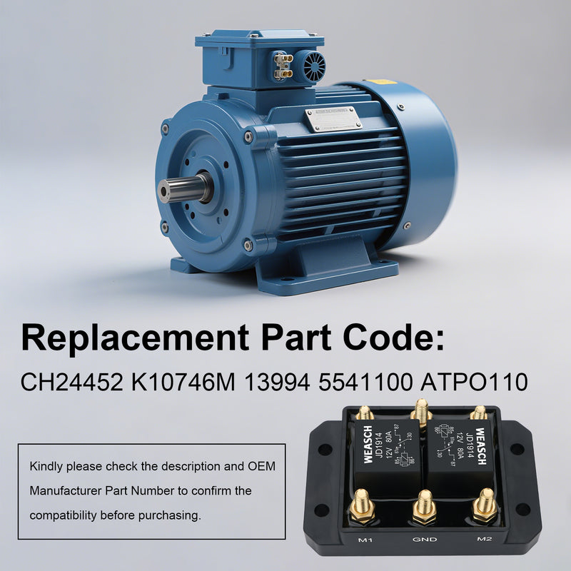 Weasch 12V Forward and Reverse Relay Module, Six Terminal, Replaces 5541100 ATP0110,for Tarp Systems, Winch Motor, Hoists, Snow Plow, Winches-5