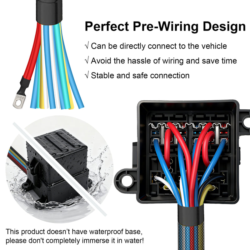 Weasch 12V Pre-Wired Fuse Relay Box, 5-Pin 40A Relay Block and Kit, 2 Relays and 6 ATC/ATO Blade Fuses, for Cars Truck Marine Boat Jeep-3