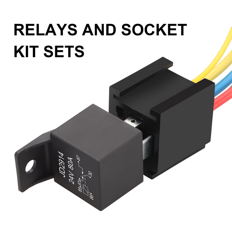 Weasch 24V JD2914 80/60A Heavy Duty Relay with Harness, 5-Pin SPDT, 5 Wire Automotive Relay Model, for Automotive Car Marine Boat-6