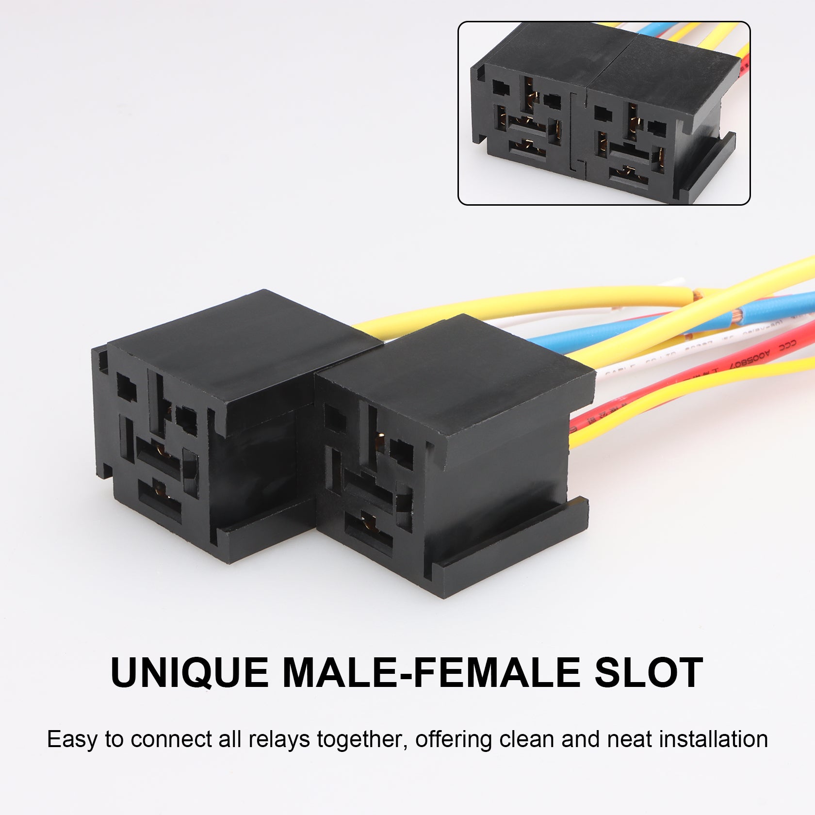 Weasch 24V JD2914 80/60A Heavy Duty Relay with Harness, 5-Pin SPDT, 5 Wire Automotive Relay Model, for Automotive Car Marine Boat-7