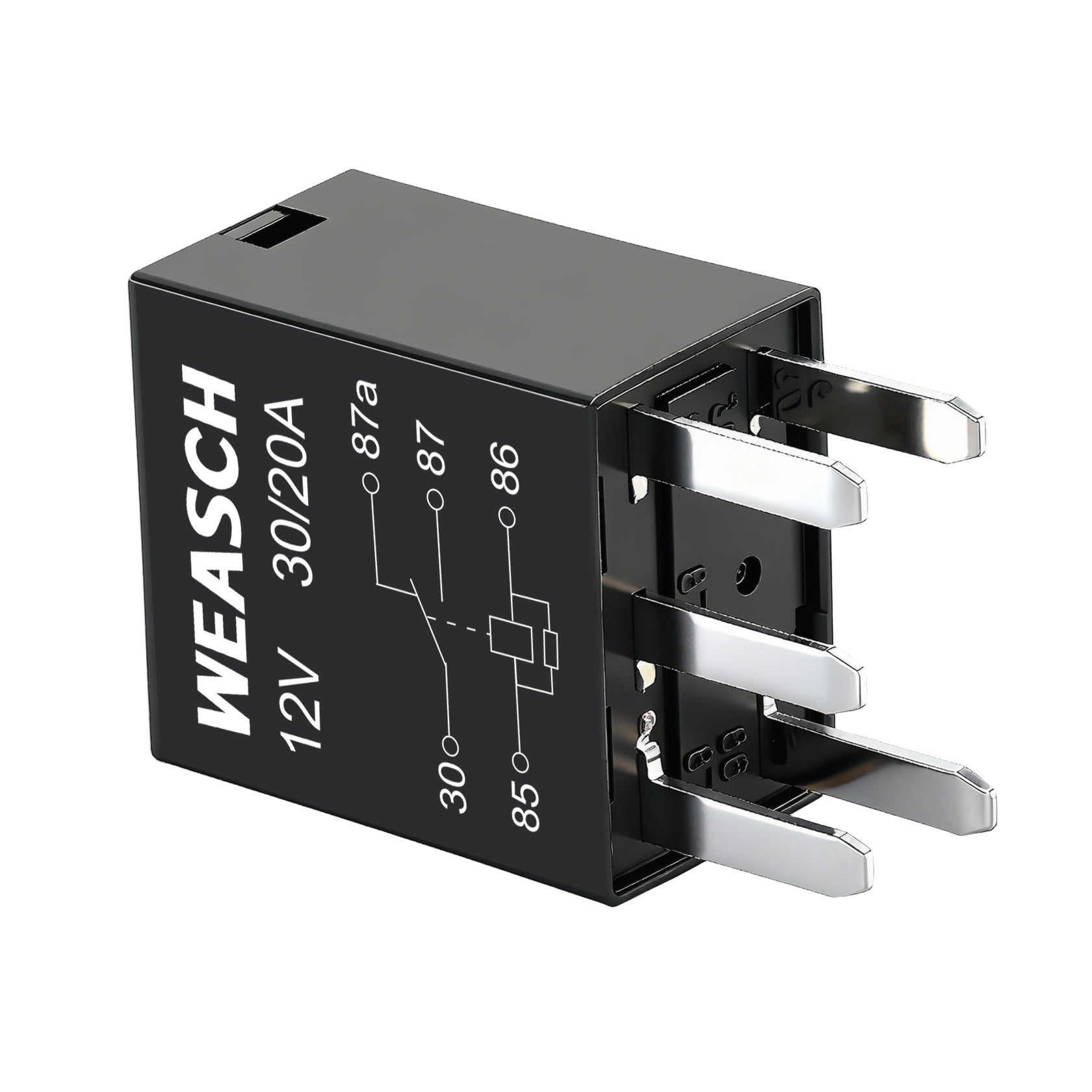 Weasch 10 Pack 5-Pin High Power Relay, DC 12V 30A, Compatible G8V-RH-1C7T-R-DC12 301-1C-C-R1-U01 278002822 7866 D1780C GM Equipment Black Multi-Purpose Relay Fuel Pump Relay-6