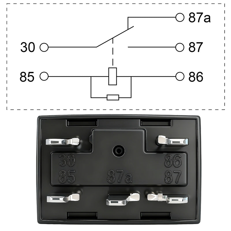 Weasch 10 Pack 5-Pin High Power Relay, DC 12V 30A, Compatible G8V-RH-1C7T-R-DC12 301-1C-C-R1-U01 278002822 7866 D1780C GM Equipment Black Multi-Purpose Relay Fuel Pump Relay-3