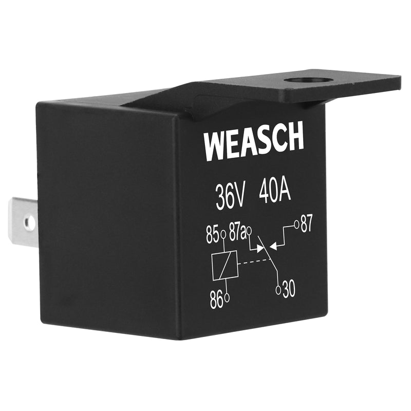 Weasch Car Relay, 36V 40A, 5 Pin SPDT, Automotive Switches and Starters, Waterproof Relay for Boat Tractor Truck Motorcycle-3