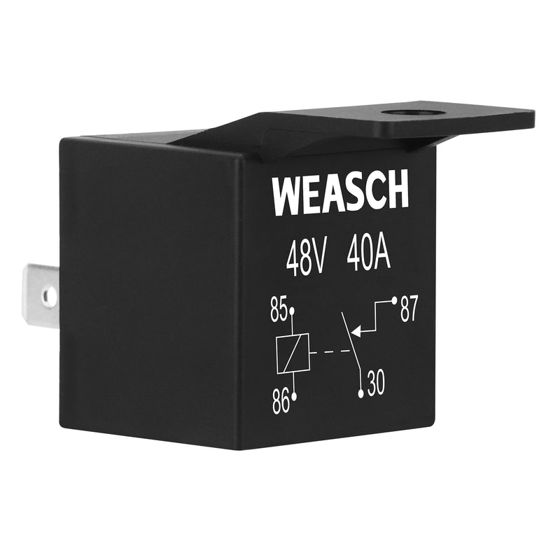 Weasch Car Relay, 48V 40A, 4 Pin SPST, Automotive Switches and Starters, Waterproof Relay for Boat Tractor Truck Motorcycle-3