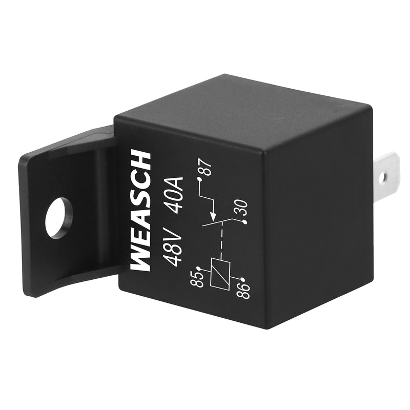 Weasch Car Relay, 48V 40A, 4 Pin SPST, Automotive Switches and Starters, Waterproof Relay for Boat Tractor Truck Motorcycle-4