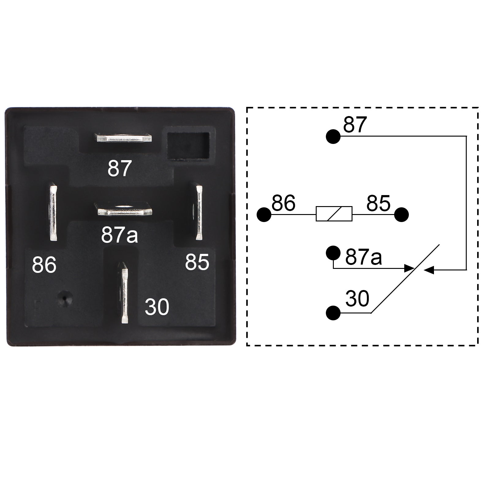 Weasch JD1914 Car Relay, 12V 40/30A, 5 Pin SPDT, Automotive Switches and Starters, Waterproof Relay for Boat Tractor Truck Motorcycle-5