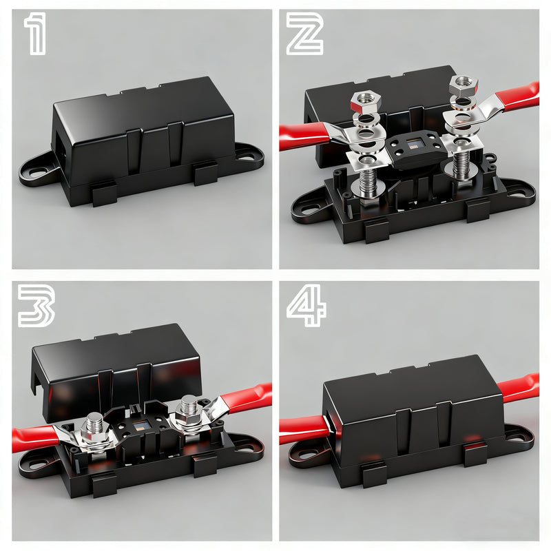 Weasch 32V 300A MEGA/AMG Fuse, High Current Bolt Mount Automotive 300 Amp for Cars, Trucks, Construction Vehicles, Buses, Caravans Cars, Boats-4