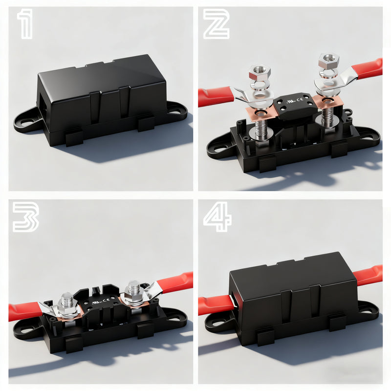 Weasch 350A MEGA/AMG Fuse, UL Certification, High Current Bolt Mount Automotive 350 Amp for Cars, Trailers, Trucks, Buses, Caravans, Boats-4