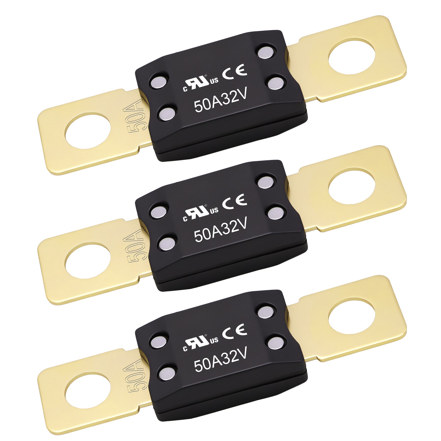 Weasch 50A MEGA/AMG Fuse, UL Certification, High Current Bolt Mount Automotive 50 Amp for Cars, Trailers, Trucks, Buses, Caravans, Boats-1