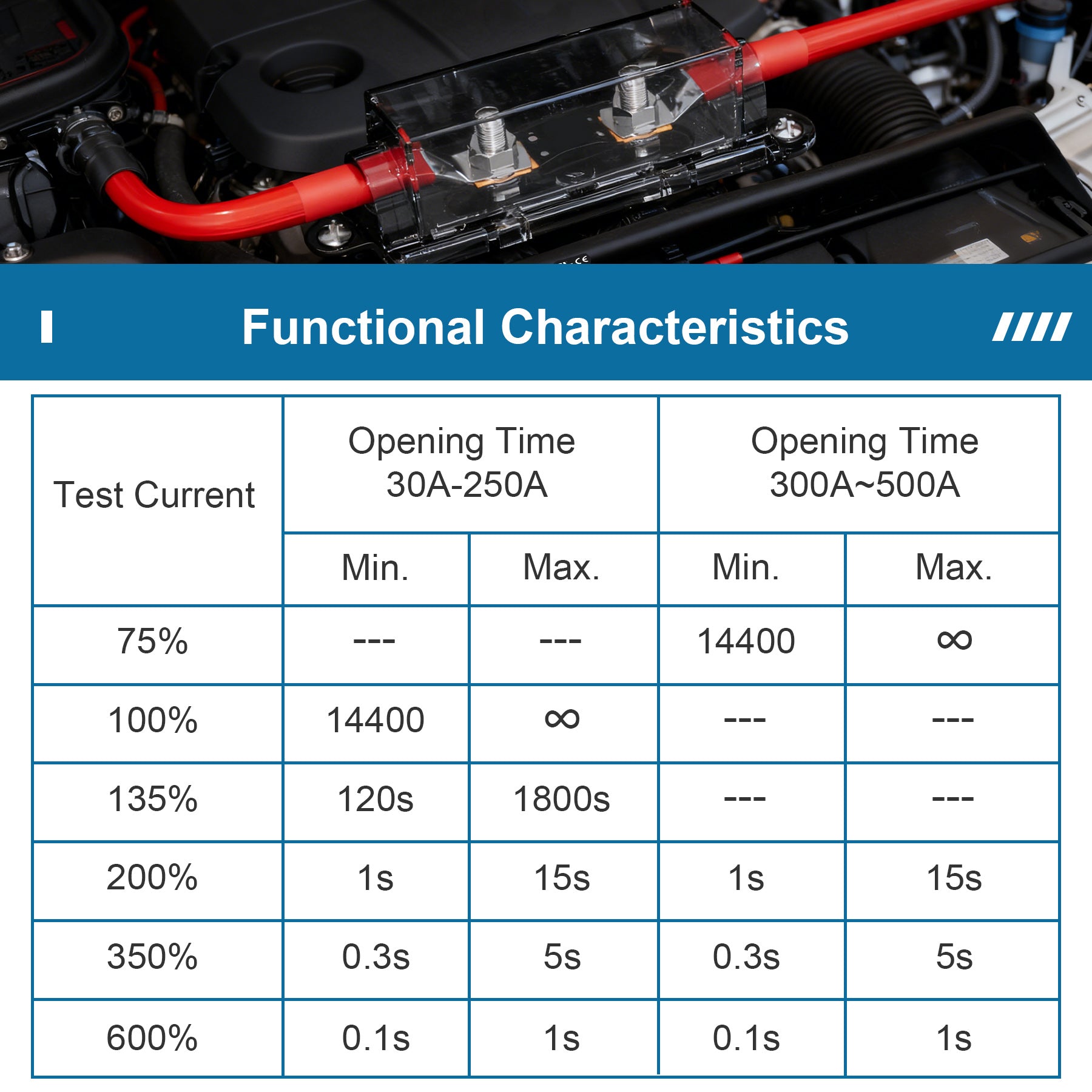 Weasch 600A MEGA/AMG Fuse, UL Certification, High Current Bolt Mount Automotive 600 Amp for Cars, Trailers, Trucks, Buses, Caravans, Boats-2