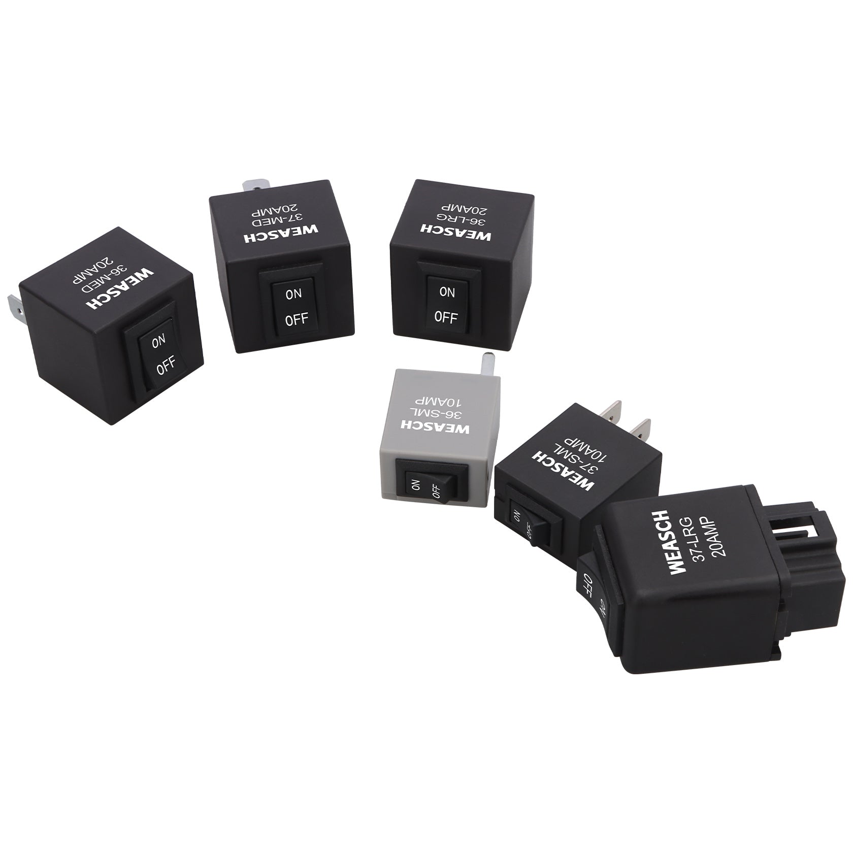 Weasch 9038 Relay Bypass Switch, Relay Tester, Fuel Pump Bypass Switch Kit, Pack of 6-5