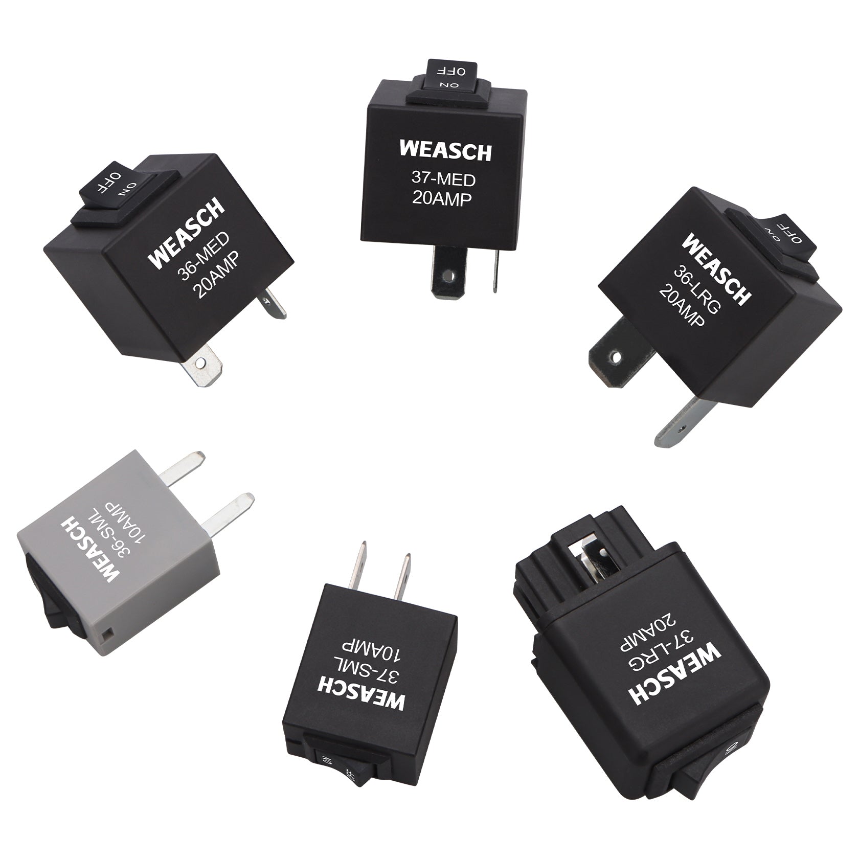 Weasch 9038 Relay Bypass Switch, Relay Tester, Fuel Pump Bypass Switch Kit, Pack of 6-7