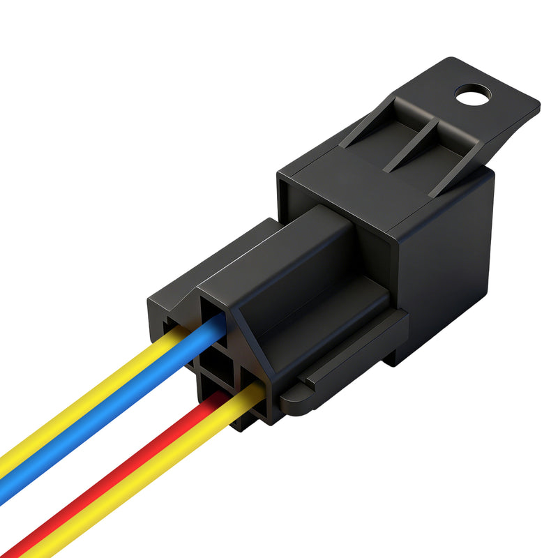 Weasch JD1912 Car Relay Kit, 12V 40A, SPST 4 Pin, 40A Automotive Relay, Automotive Switches and Starters, with Interlocking Relay Socket and Wiring Harness-8