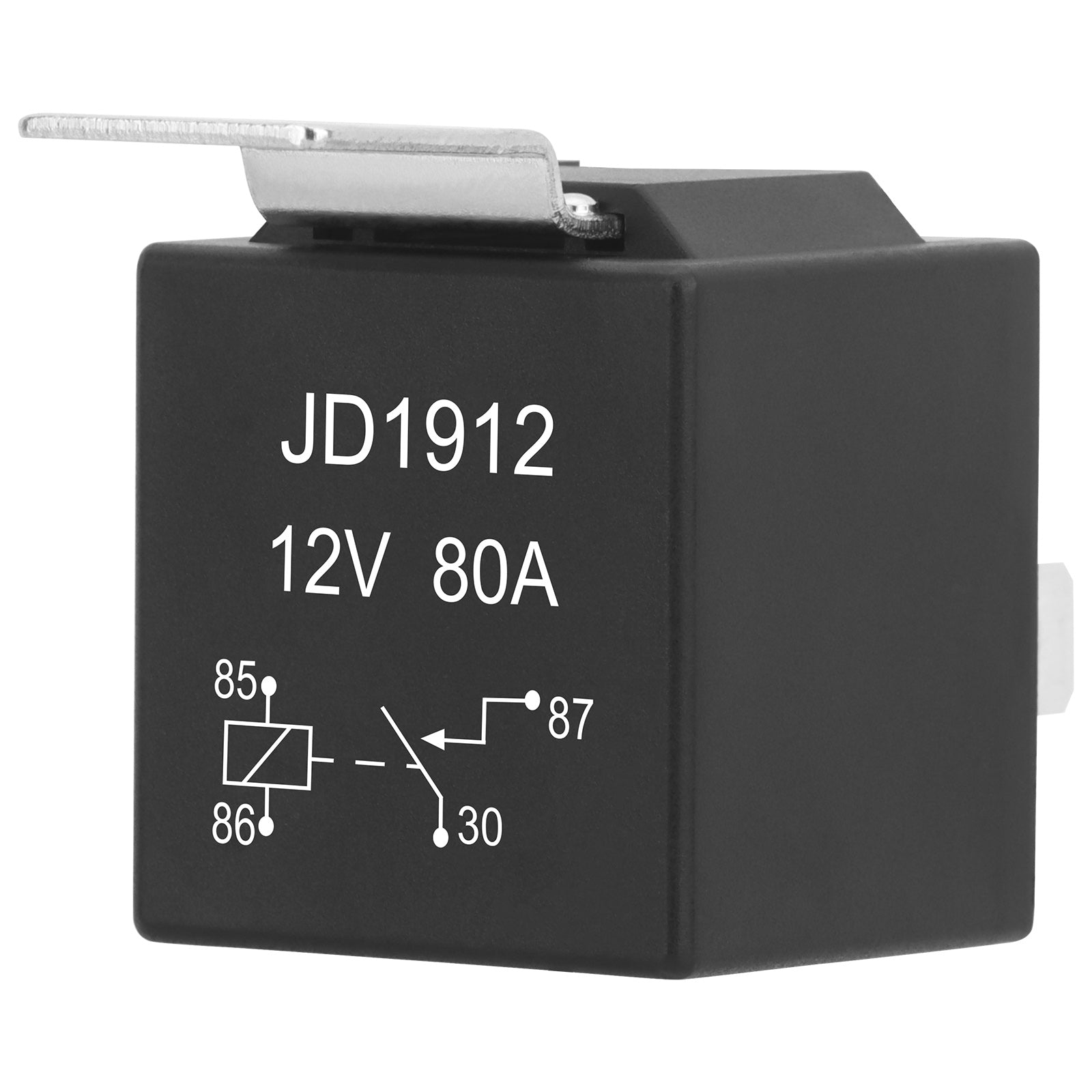 Weasch JD1912 Car Relay, 12V 80A, 4 Pin SPST, Automotive Switches and Starters, Waterproof Relay for Boat Tractor Truck Motorcycle-6