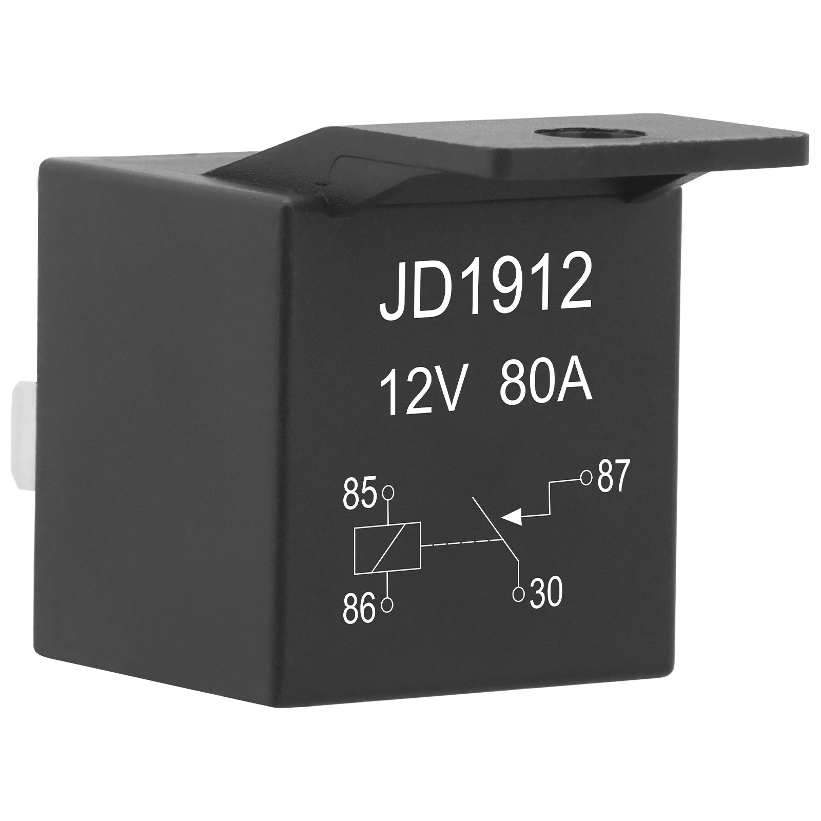 Weasch JD1912 Car Relay, 12V 80A, 4 Pin SPST, Automotive Switches and Starters, Waterproof Relay for Boat Tractor Truck Motorcycle-5