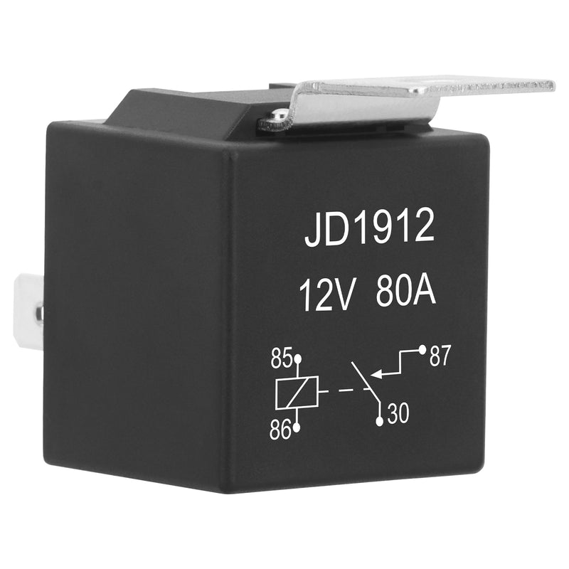 Weasch JD1912 Car Relay, 12V 80A, 4 Pin SPST, Automotive Switches and Starters, Waterproof Relay for Boat Tractor Truck Motorcycle-7