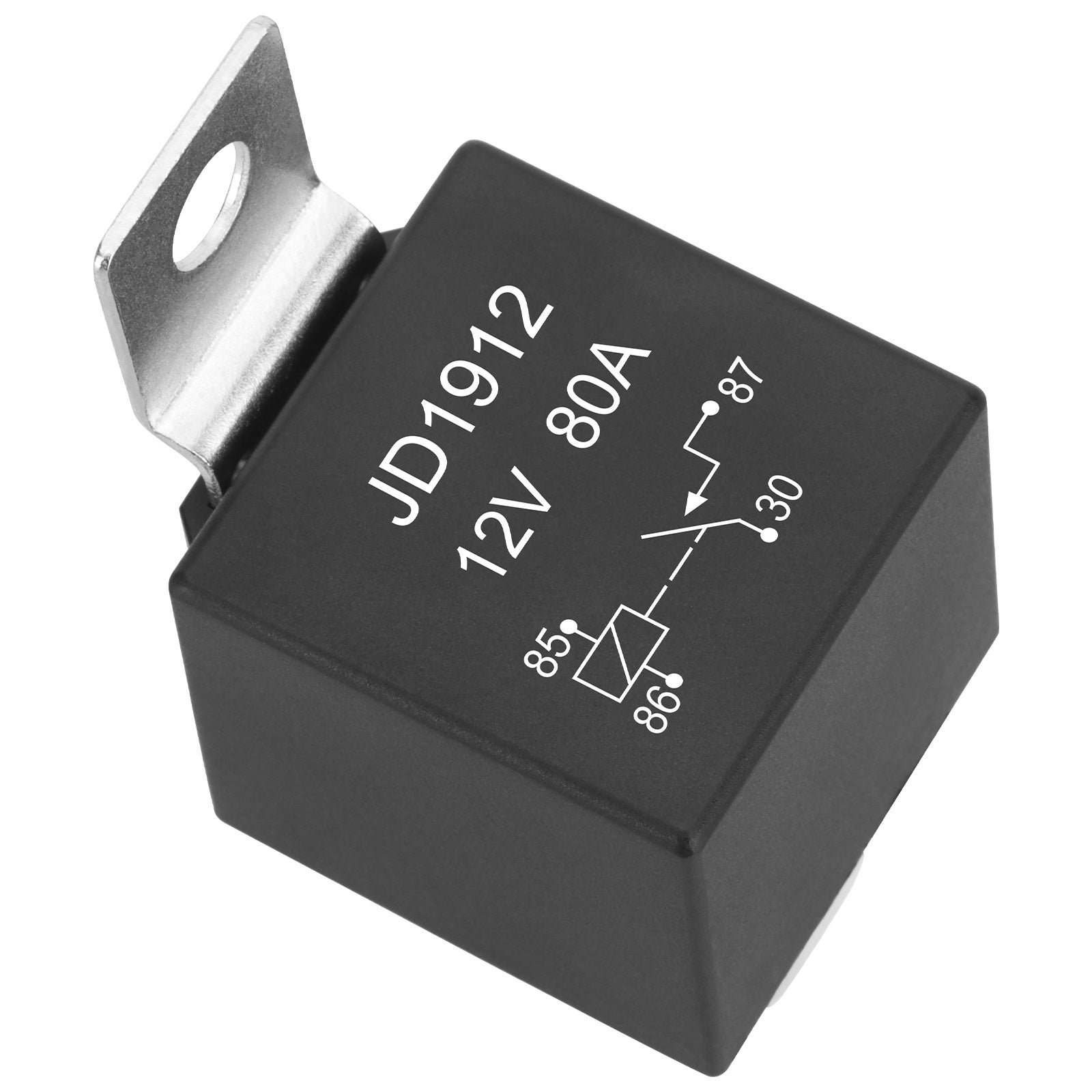 Weasch JD1912 Car Relay, 12V 80A, 4 Pin SPST, Automotive Switches and Starters, Waterproof Relay for Boat Tractor Truck Motorcycle-5