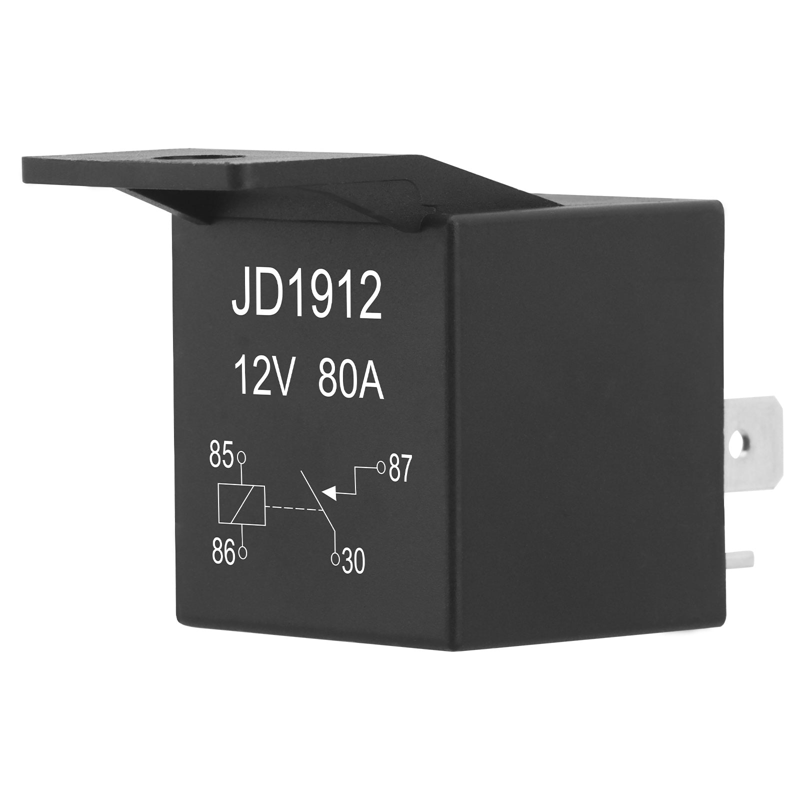 Weasch JD1912 Car Relay, 12V 80A, 4 Pin SPST, Automotive Switches and Starters, Waterproof Relay for Boat Tractor Truck Motorcycle-6