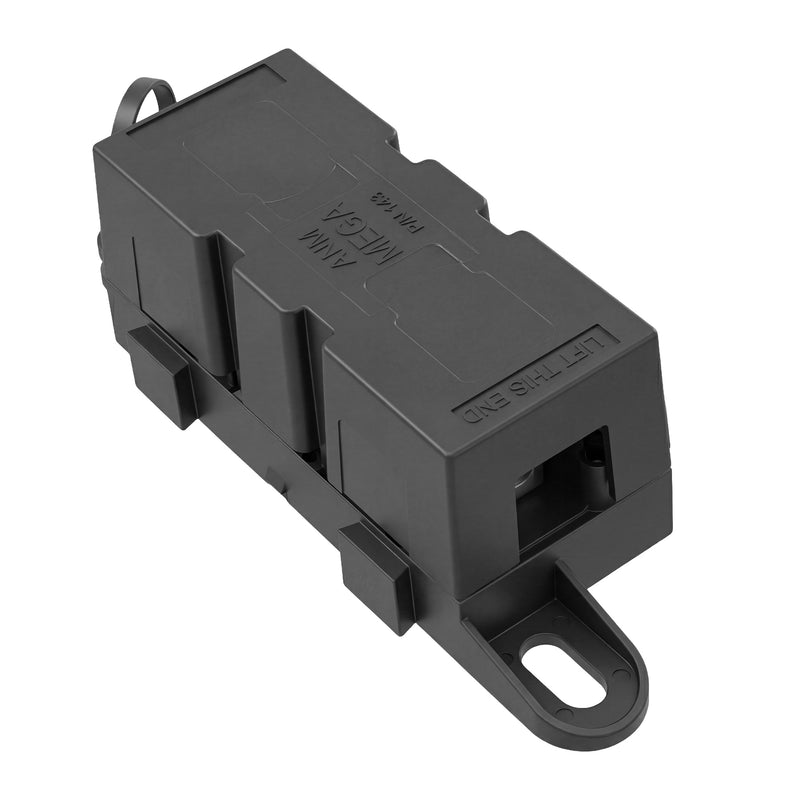 Weasch Heavy Duty MEGA/ANM Fuse Holder, 500A 32V DC / 220V AC Bolt-Down MEGA ANM Fuse Block with Protective Cover, M8 Studs & Interlocking Pins for Automotive Battery Alternator-8