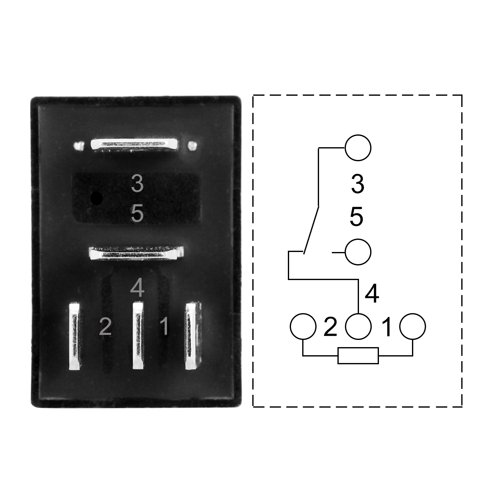 Weasch Heavy Duty Standard Relay, 12V 30A, SPDT 5Pin, Multi-Purpose Replacement Relay Automotive Relay-3