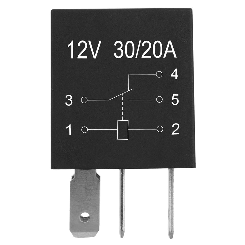 Weasch Heavy Duty Standard Relay, 12V 30A, SPDT 5Pin, Multi-Purpose Replacement Relay Automotive Relay-2