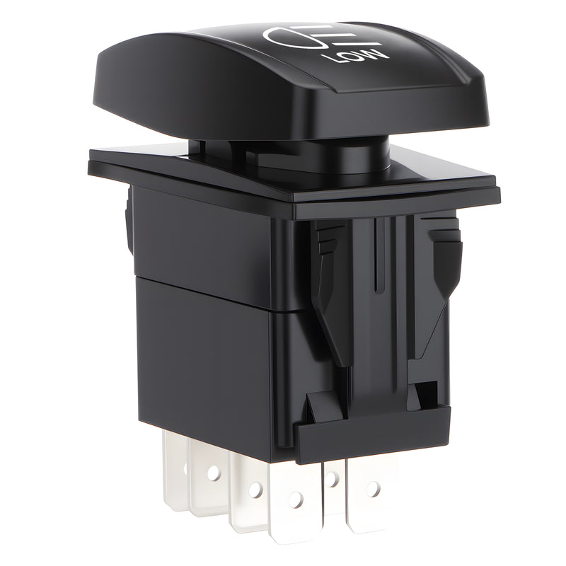 Weasch High Low Beam Headlights Rocker Switch, ON Off ON DPDT 7 Pins, 20A 12V 10A 24V DC, with Jumper Wires for Car Boat Truck RV SUV ATV UTV Trailer, Blue-7