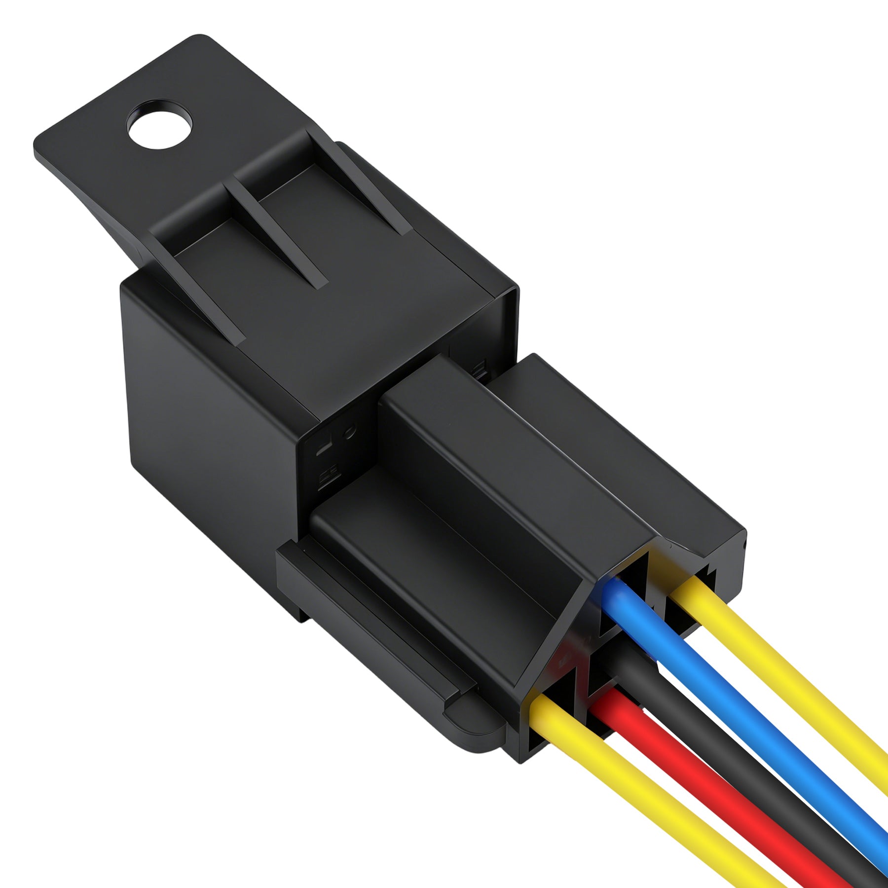 Weasch JD1914 Car Relay Kit, 12V 40A, SPDT 5 Pin, 40A Automotive Relay, Automotive Switches and Starters, with Interlocking Relay Socket and Wiring Harness-7