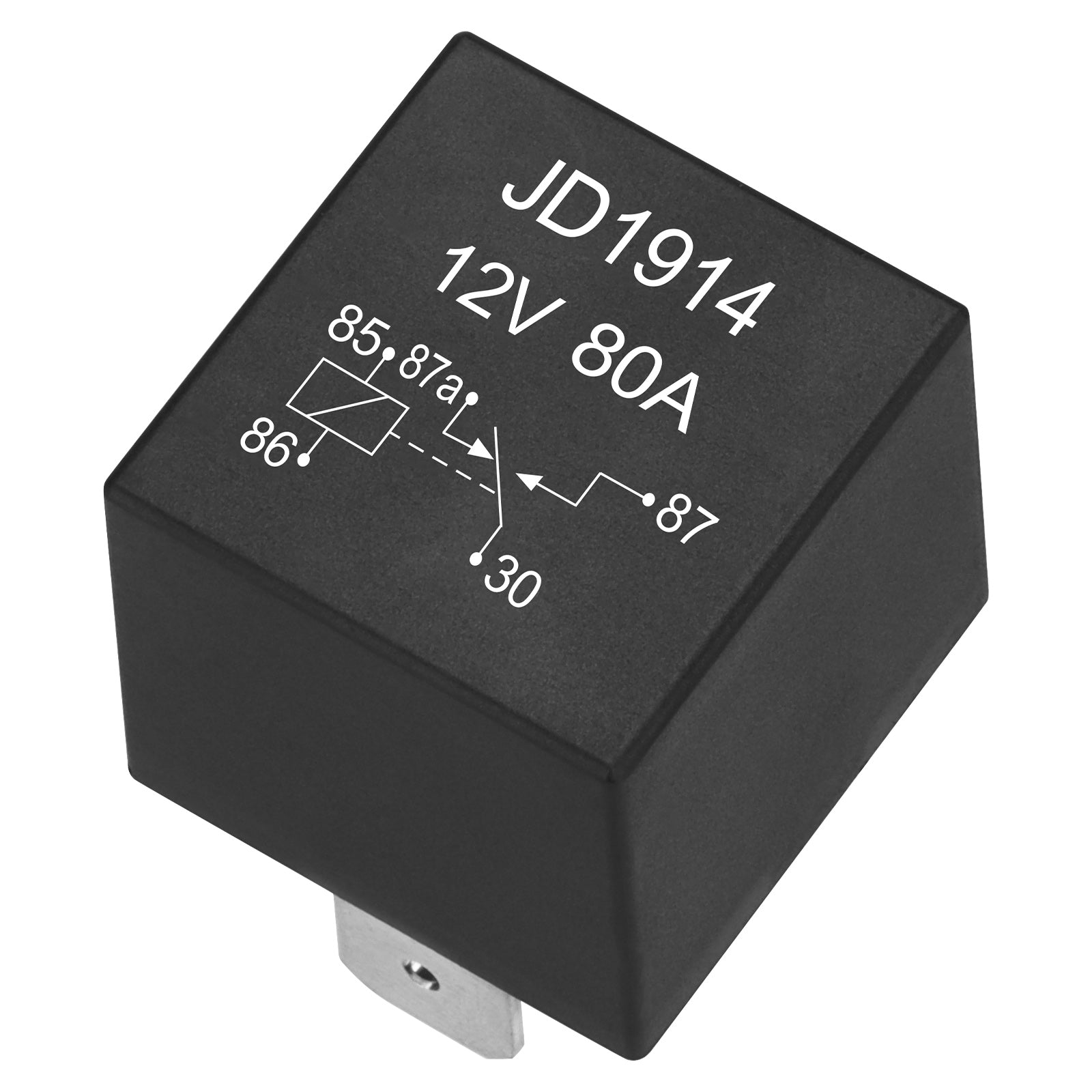 Weasch JD1914 Car Relay, 12V 80A, 5 Pin SPDT, Automotive Switches and Starters, Waterproof Relay for Boat Tractor Truck Motorcycle-1