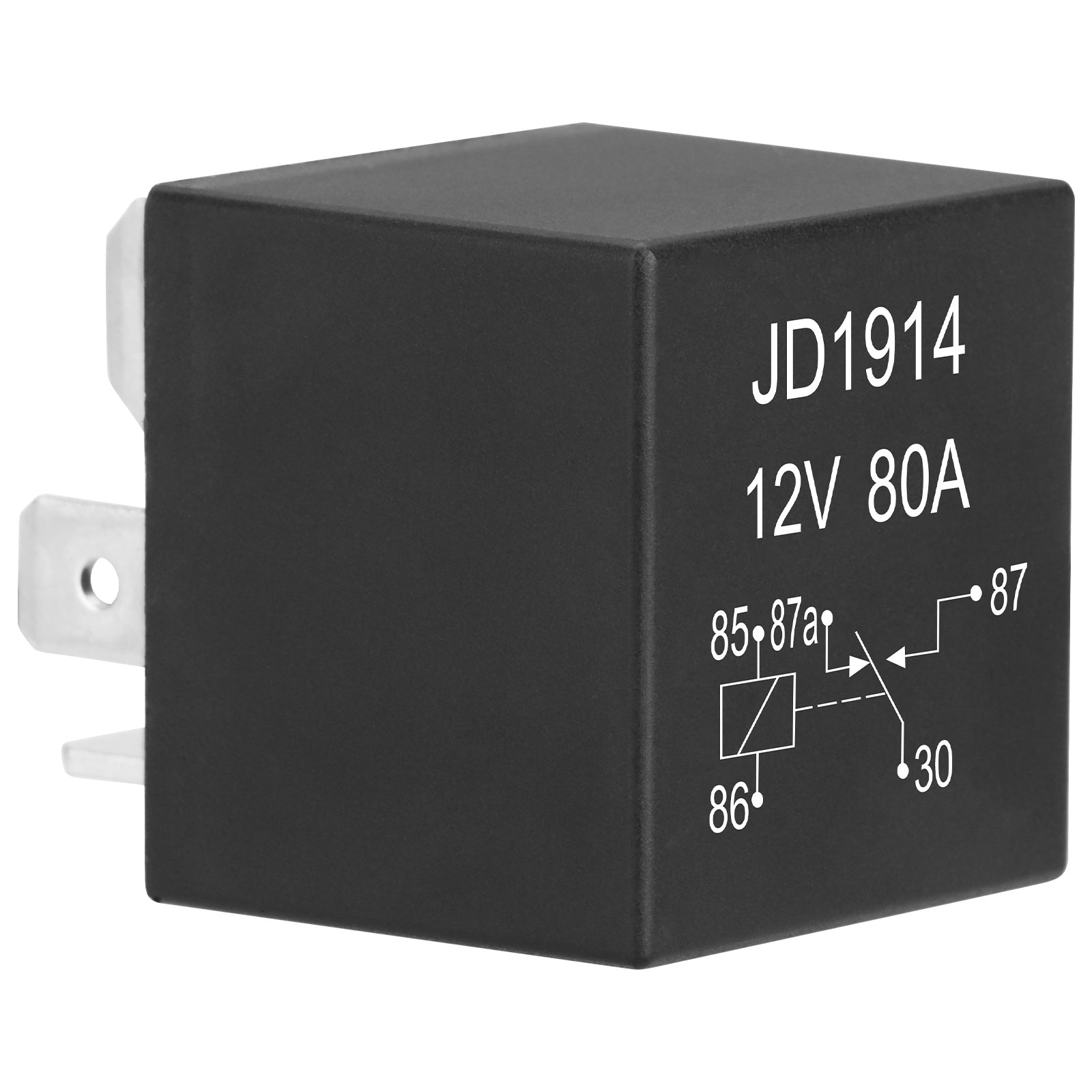 Weasch JD1914 Car Relay, 12V 80A, 5 Pin SPDT, Automotive Switches and Starters, Waterproof Relay for Boat Tractor Truck Motorcycle-5