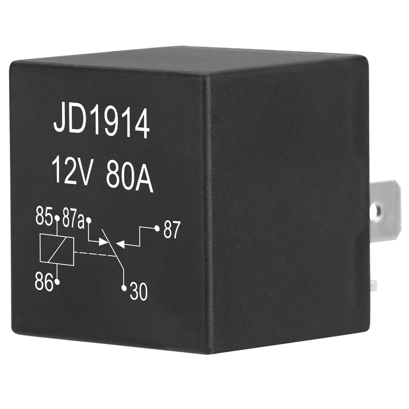Weasch JD1914 Car Relay, 12V 80A, 5 Pin SPDT, Automotive Switches and Starters, Waterproof Relay for Boat Tractor Truck Motorcycle-6