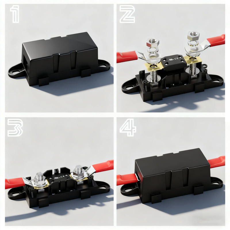 Weasch 50A MEGA/AMG Fuse, UL Certification, High Current Bolt Mount Automotive 50 Amp for Cars, Trailers, Trucks, Buses, Caravans, Boats-4