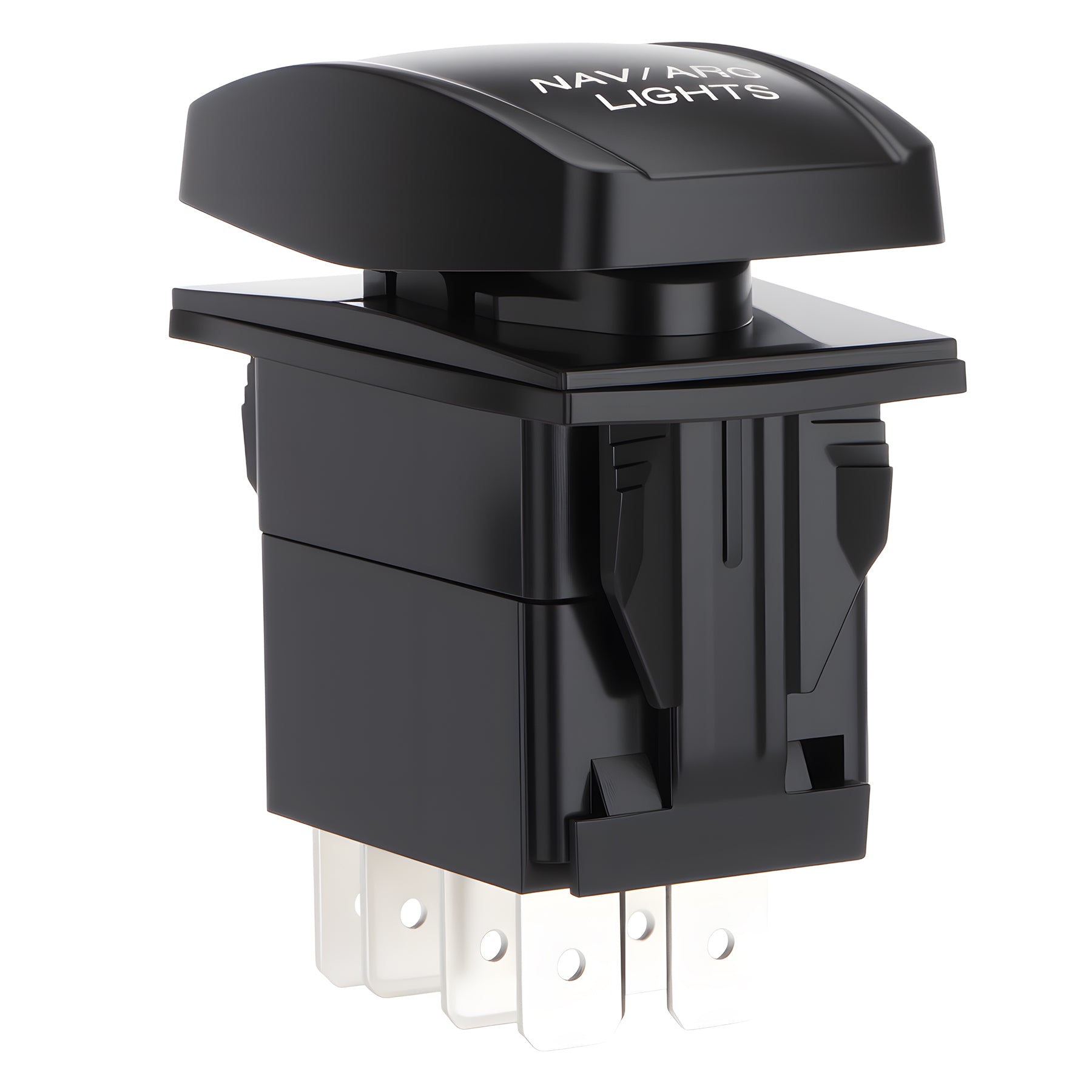 Weasch NAV/ANC Rocker Switch, ON Off ON DPDT 7 Pins, 20A 12V 10A 24V DC, Navigation Anchor Lights Latching Switch, with Jumper Wires for ARB Carling NARVA Style Marine Boat Ship Vessel, Blue-7