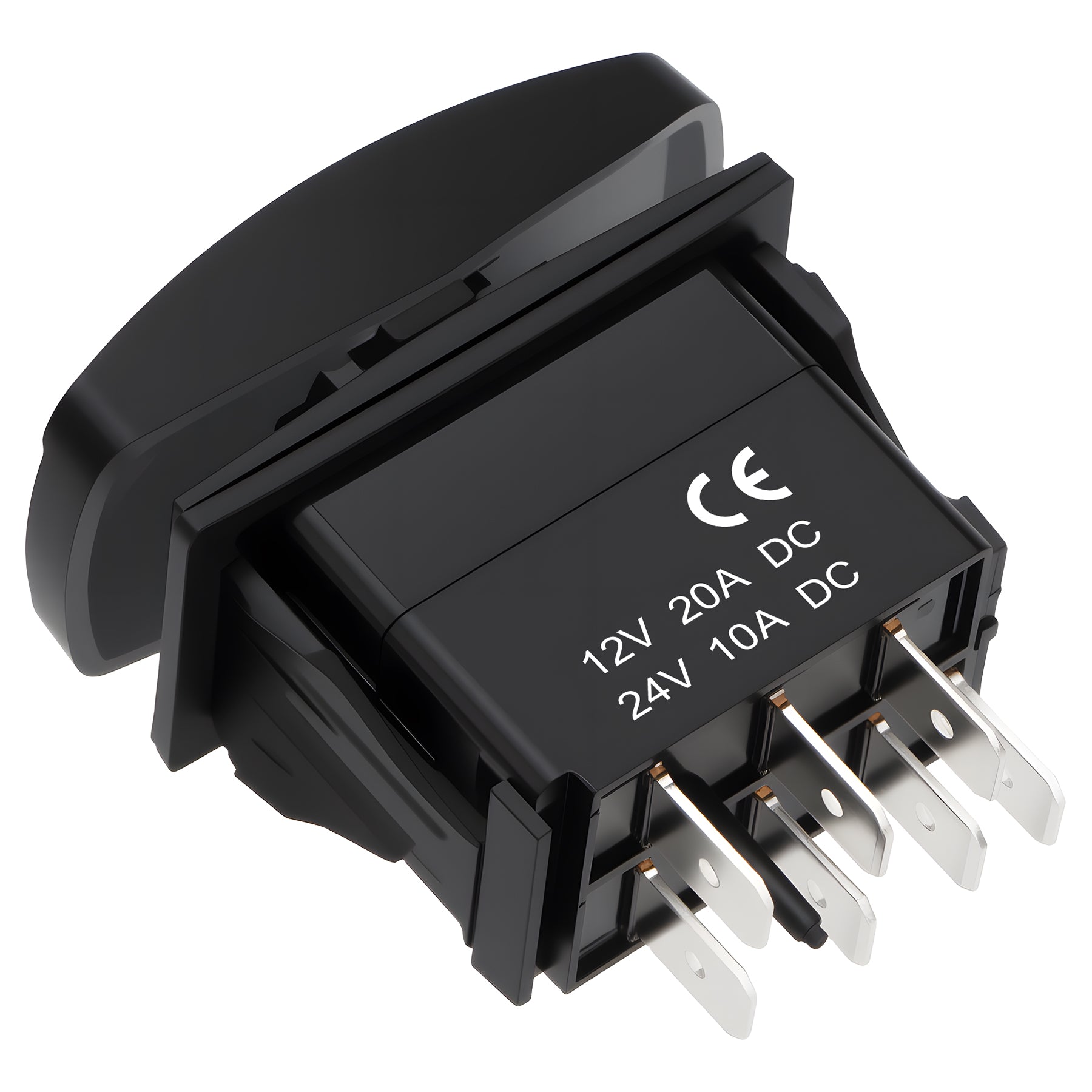 Weasch NAV/ANC Rocker Switch, ON Off ON DPDT 7 Pins, 20A 12V 10A 24V DC, Navigation Anchor Lights Latching Switch, with Jumper Wires for ARB Carling NARVA Style Marine Boat Ship Vessel, Blue-8